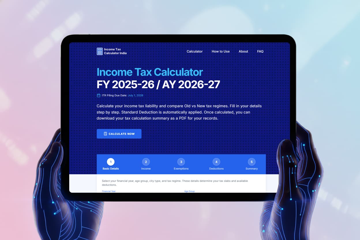 Income Tax Calculator India - Old vs New Regime - Main project screenshot
